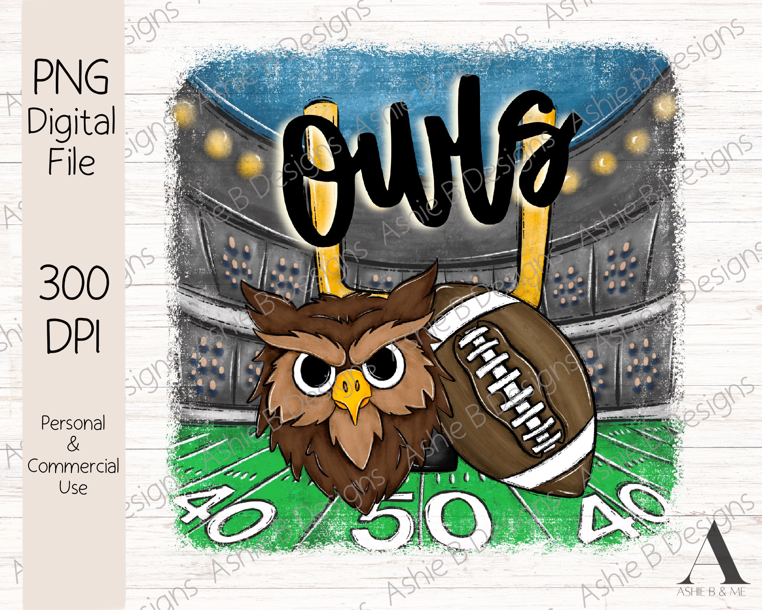 Owls Football PNG, Navy Owls Sublimation T-shirt design, Digital Download, DTF