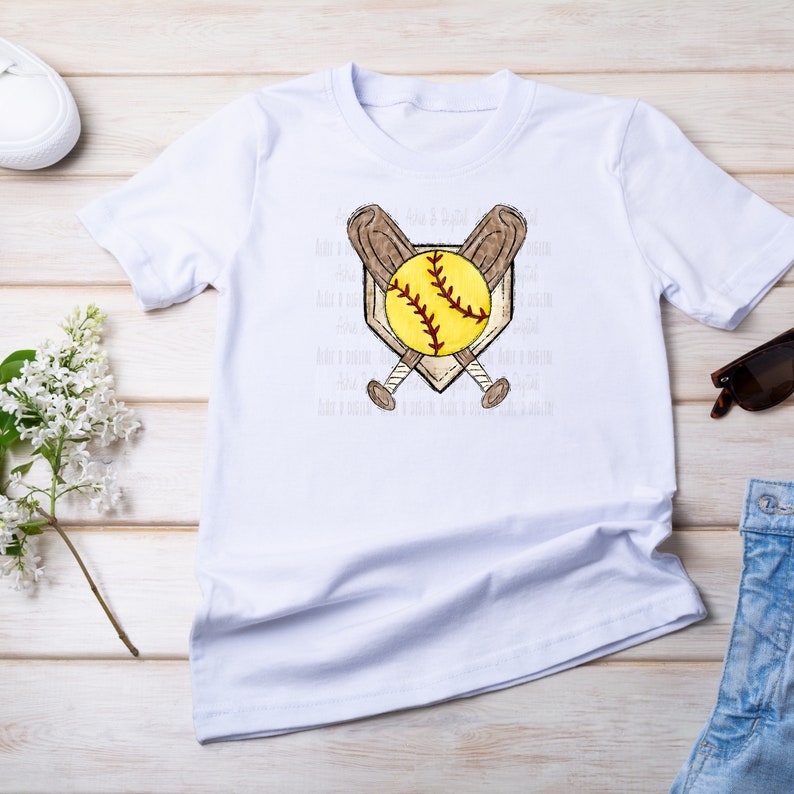 Softball Diamond PNG, Softball Bat PNG, Softball Season, Softball Mom, Clipart, Softball bat, Softball Sublimation, Digital Download, DTF image 2