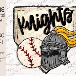 Knights Baseball PNG, Gold Knights Baseball Tshirt design, Digital Download