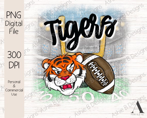 Tiger Football PNG, Sports Png, Tiger png, Sublimation, Football Mom, Friday Night Lights, T-shirt design, Digital Download, DTF