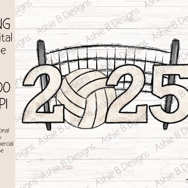 Volleyball 2025 Png Etsy