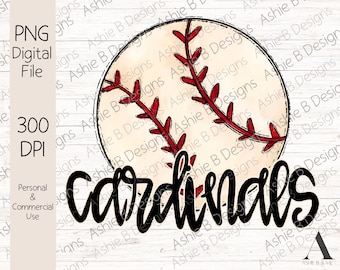 Cardinals Baseball PNG, Design de camiseta Cardinals Baseball, Download digital