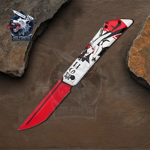 Mihawk Theme Spring Assisted Pocket Knife 8" Collectible Knife For Anime Lover-Father-Husband-Boyfriend-Christmas gift W049-WolfSmithKnife
