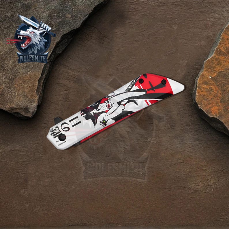 Dracule Mihawk Theme Spring Assisted Pocket Knife 8" Collectible Knife For Anime Lover-Father-Husband-Boyfriend-Christmas gift W049-WolfSmithKnife- One Piece lover