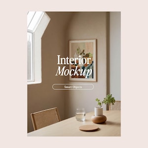 Interior Frame Mockup – Gallery Wall, Poster Display (Digital Download)