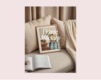 Interior Frame Mockup: Smart Object, Gallery Wall Display (PSD & JPG)