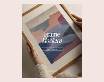 DIN A Poster Frame Mockup: Close-Up Detail, PSD (Digital Download)