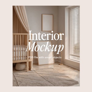 Gallery Wall Mockup, Living Room Frame Mockup, Interior Mockup, Poster Mockup