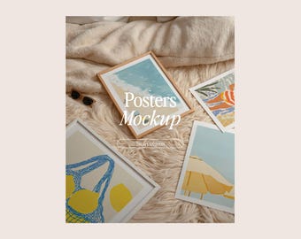 Thin Wood Frame Mockup: DIN A Ratio, Set of 2 (PSD & JPG)