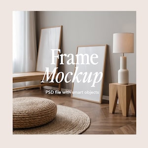 Interior Frame Mockup: Smart Object, Gallery Wall (Digital Download)