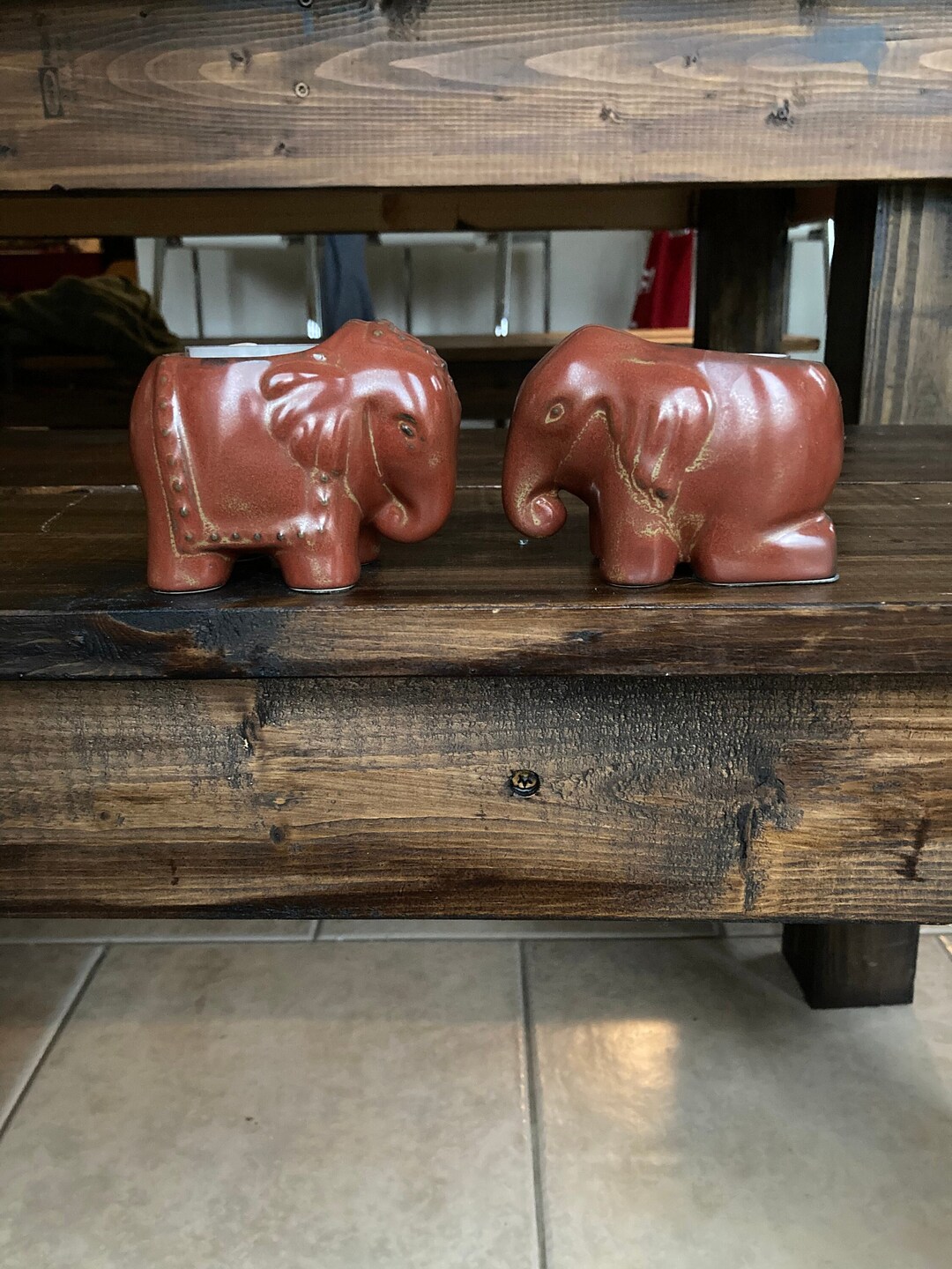 Partylite Ceramic Elephant Tea Light Candle Holders Set Etsy