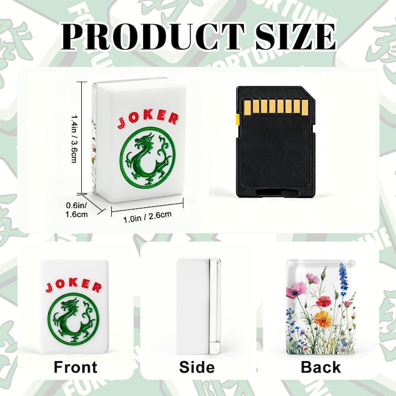 Wildflowers Mahj Tile Set American Mahjong 166 Tiles Classic Mah-Jong Tiles with Storage box Watercolor Floral Majong Game Gift for Players image 3