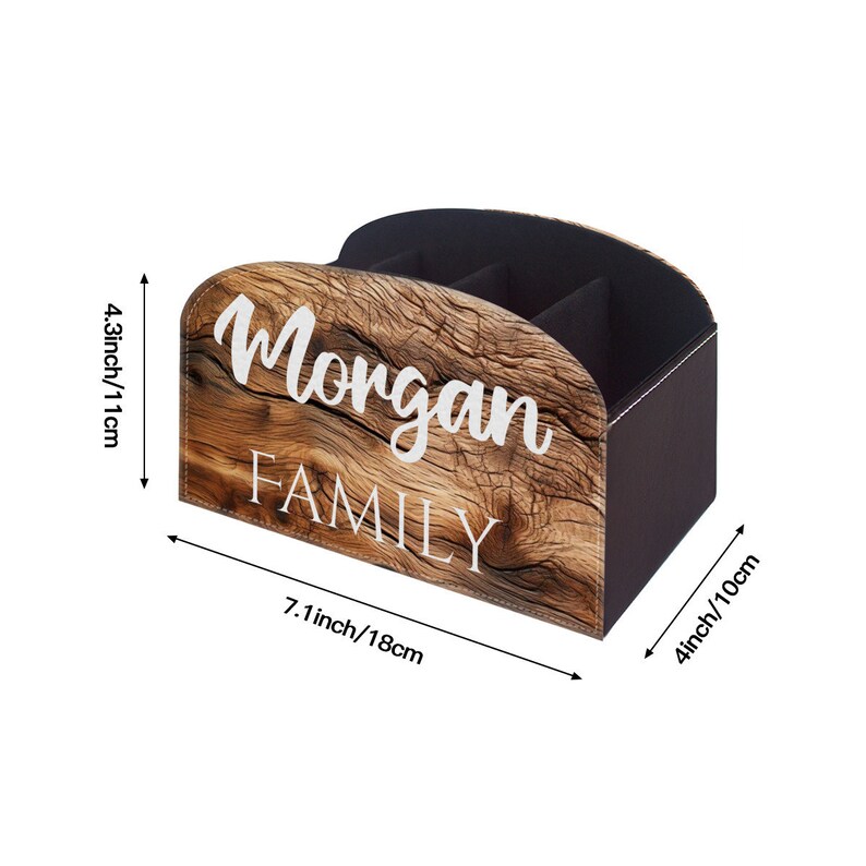 Personalized Remote Caddy Desk Organizer Custom Remote Control Holder ...