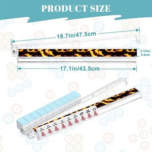 Tortoise Shell Print Mahjong Pusher Racks - 4 Mahjongg Pushers Tortoise pattern, Mahj Rack Cheetah print, Preppy Leopard Mah Jongg stand image 2