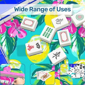 Lemon Mahjong Mat - Italian Amalfi Mahj mats, Custom Mah-Jongg Chinoiserie Gift, Smooth Cover 3mm Premium Thickness Ship Rolled up with bag image 7