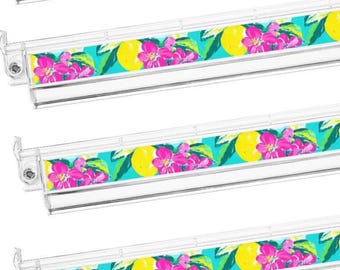 4 Mahjong Pusher Racks: Lemon Floral Design, Acrylic Mahjong Table Accessories