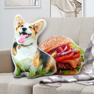 Personalized Photo Custom Shaped Pillow With Pillows Core, Customized photo pillow Gift, Face Pillow, Dog Pillows, Cat pillow, Funny pullow
