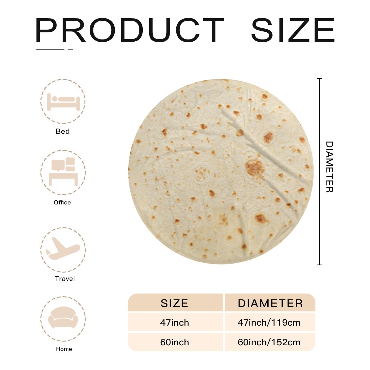 Couverture Burritos Douillette - Grande Taille Double Face En Flanelle - Idéale Pour Canapé, Pique-nique, Plage - 2