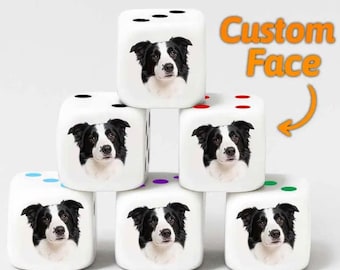 Custom Face Dice, Personalized Photo Game Night Party Favor