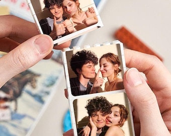 Personalisierte Foto-Baustein Bild Backstein Puzzle Geschenk für Freund Freundin