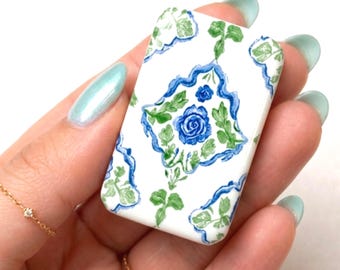 Floral Engraved Acrylic Mahjong Tile Set: Grandmillennial Mahj tiles American Mah-Jongg Classics Set Custom  Majonggg Game (166 Tiles)