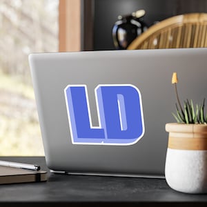 Adesivos de monograma de sombra personalizados, decalques de vinil cortados em duas cores, decalque de monograma, iniciais personalizadas, nome, decalque para telefone, copo de carro