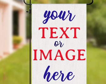Custom Garden Flags with your Text Photo Personalized Gift Yard Flag Double-sided Porch Decor Event Banner Print any Image Name Logo