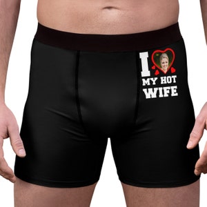 Personalized Face Photo Underwear for Men, i Love My Wife Men's