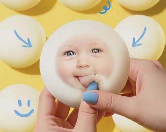 Benutzerdefinierte Foto Stressball personalisierte Squishy Gesicht Lustige Angst Relief Geschenk für Erwachsene, Kinder Teenager Einzigartige Schulspiel für Kinder Valentine