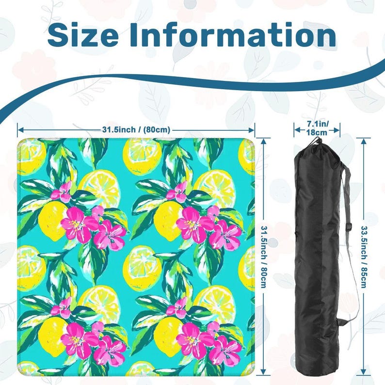 Lemon Mahjong Mat - Italian Amalfi Mahj mats, Custom Mah-Jongg Chinoiserie Gift, Smooth Cover 3mm Premium Thickness Ship Rolled up with bag image 9
