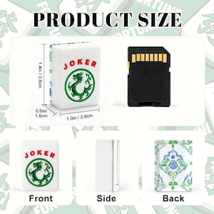 Juego de fichas de Mahjong Americano Floral, juego de Mahjong personalizado, Mahjong retro colorido, juego de 166 fichas de acrílico grabadas con bolsa de viaje, regalo para mamá. imagen 3
