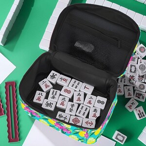 Lemon Mahjong Bag - Large Mah-Jongg bags, Italian Amalfi Mahj Case, Custom Citrus Mah-Jongg Chinoiserie Gift, American Mahjong Accessory image 4