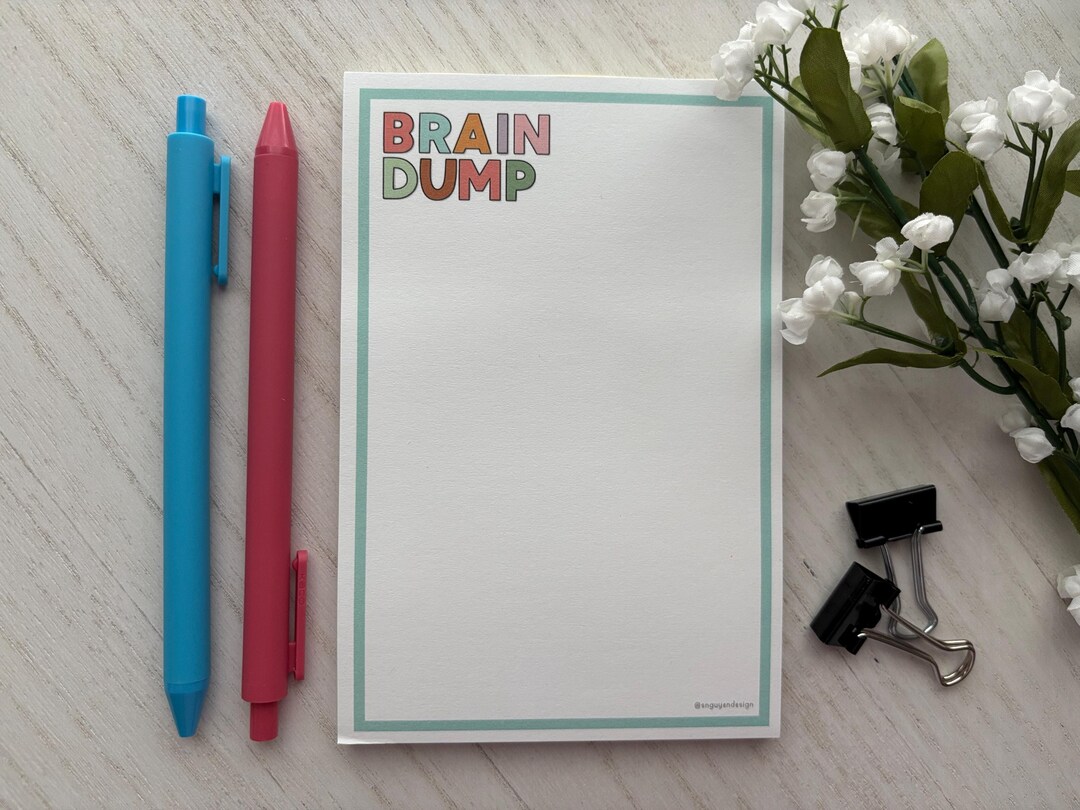 Brain Dump Notepad - Etsy