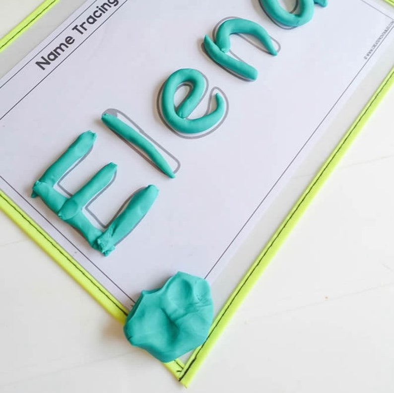 Printable, Play Dough Mat, Children's Custom Name, Name Practice ...