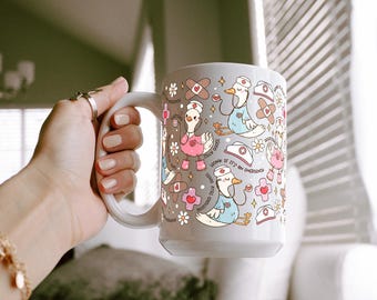 Registered Silly Goose 15oz Ceramic Coffee Mug | Funny Gift for Goose Lovers | Microwave Safe Mug with Handle