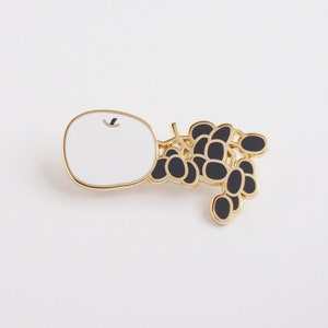 Asian Pear With Grapes Art Pin