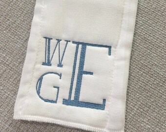 Personalized Embroidered Burp Cloth | Monogrammed | Baby Gift | Baby Boy