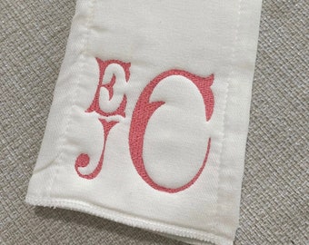 Personalized Embroidered Burp Cloth | Monogrammed | Baby Gift | Baby Girl