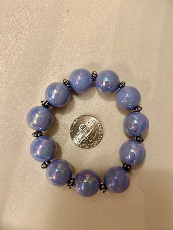 Iridescent braclets, luminous, multiple stretch b… - image 2