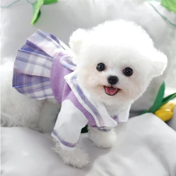 ThePawCity | Cute Pet Dog School Girl Skirt JK Uniform Dress Clothes - 10/12