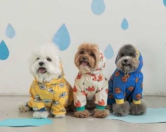 Animal de compagnie chien chat imperméable tout autour imperméable vêtements pour chiot petit chien imperméable - C13/14