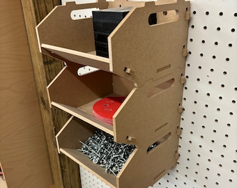 Skrzynie drewniane do układania w stosy, pliki do frezarki CNC, regały modułowe (wersja cyfrowa do pobrania)