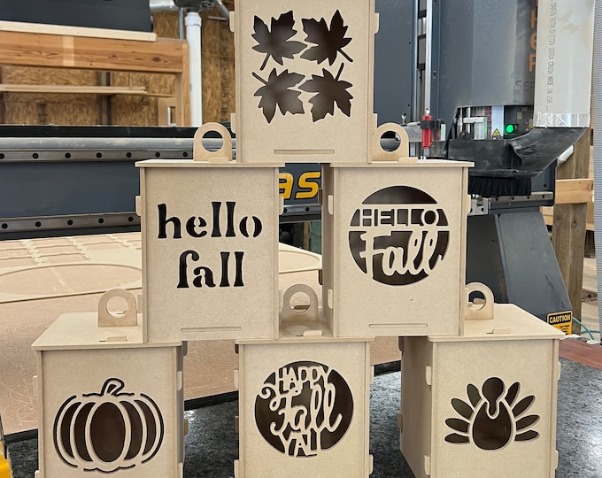 Pumpkin Lantern Decor, Farmhouse Wood Lantern, Hanging Lantern, Lantern