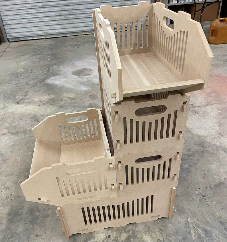 Stackable Storage Crate Box Version 2, CNC Router Files, DIY Stacking