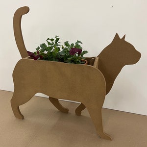Cat Pot, wooden pet, Cat pattern, decorative planter, wood planter, laser and cnc cutting, digital file, svg, pdf, dxf, crv