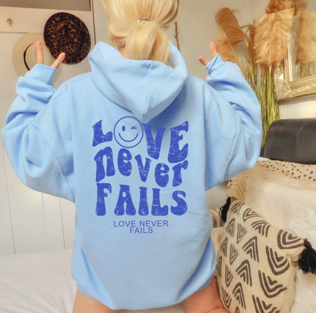 Kerusso Cherished Girl Love Never Fails T-Shirt - Floral Heart Retro Design, Purple Heather, 100% Cotton - View #2