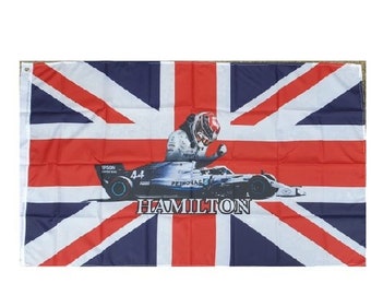 Lewis Hamilton F1 2022 Flag 5 x 3 feet (Outdoor/Indoor big flag) (Shop Close Until 15th May)