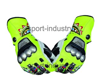 Valentino Rossi MotoGP Gloves 2009 (Leather Gloves) (Available from size XS to 2XL)