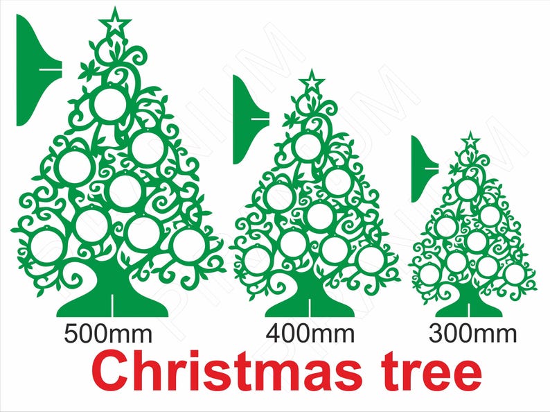 Wooden Christmas Tree SVG: CNC Laser Cut File, Tabletop Decor (Digital File) image 4
