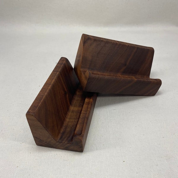 Walnut Wood Business Card Holder